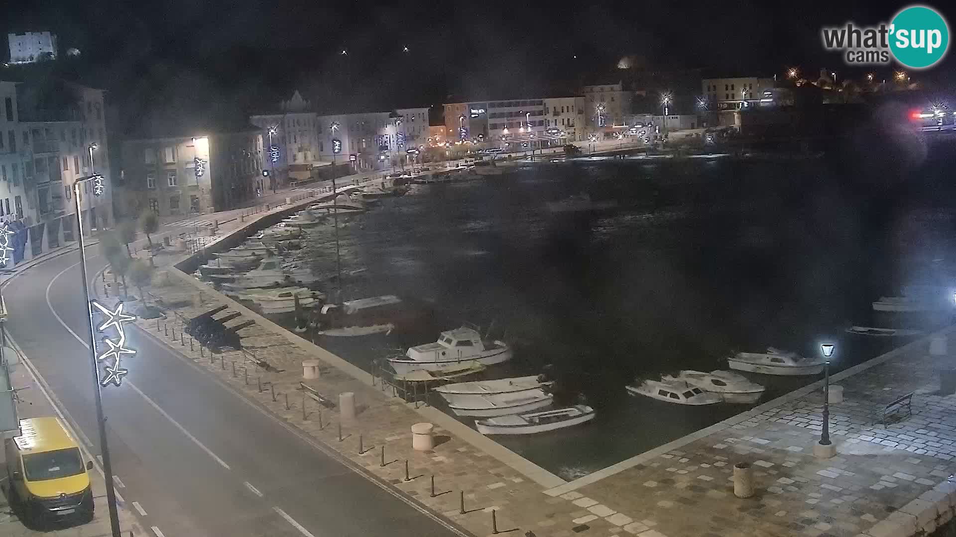 Livecam Senj – Vue panoramique de Senj riva