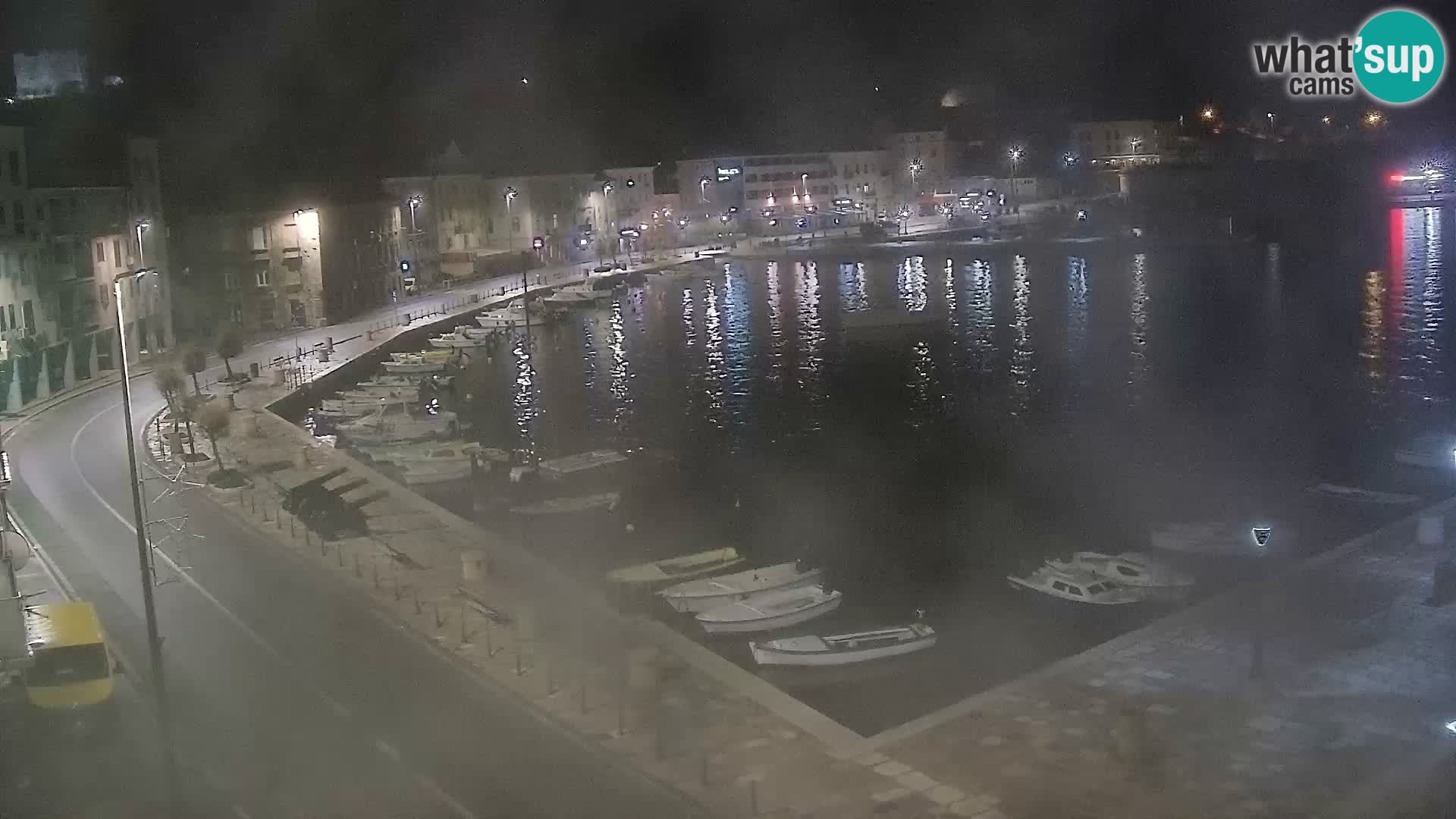 Webcam Senj – Panoramablick auf die Riva Senj