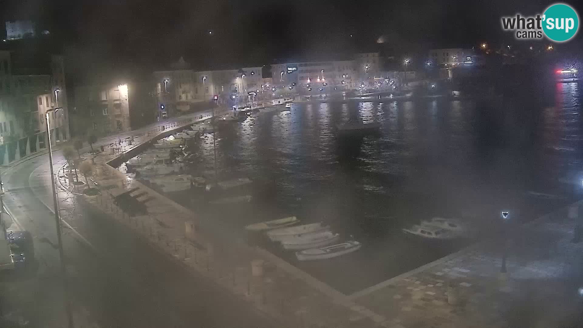 Webcam Senj – Panoramablick auf die Riva Senj