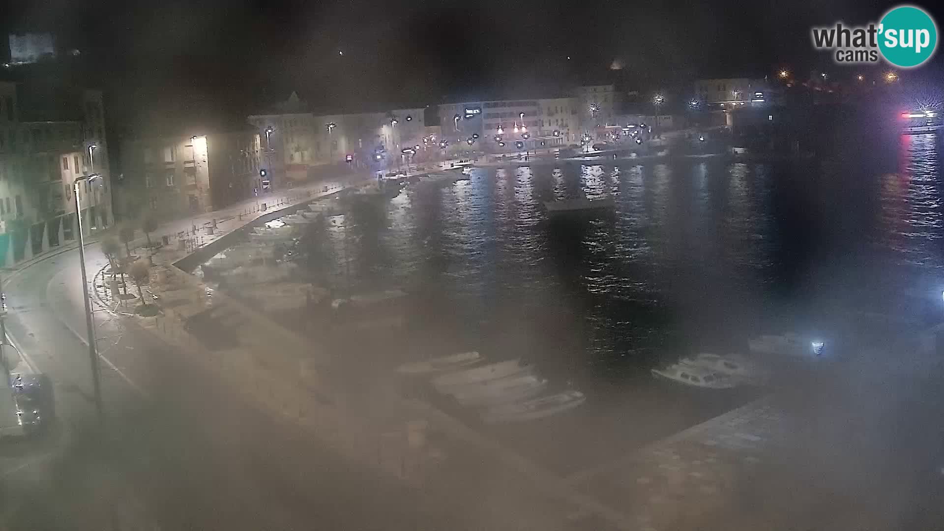 Livecam Senj – Vue panoramique de Senj riva