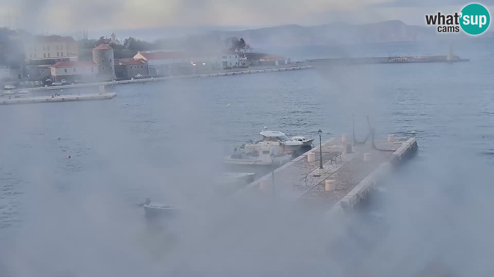 Livecam Senj – Vue panoramique de Senj riva