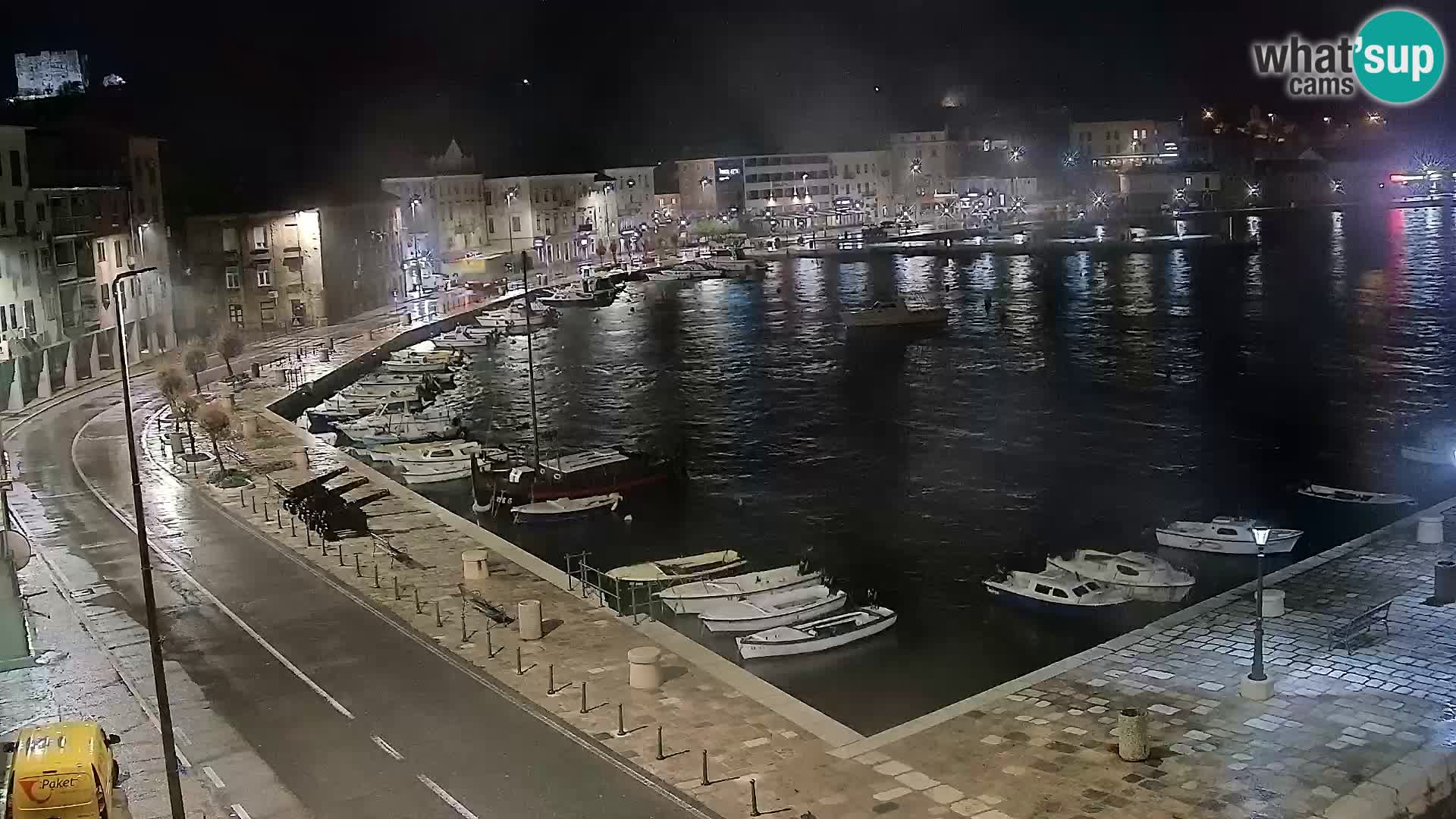 Webcam Senj – Panoramablick auf die Riva Senj