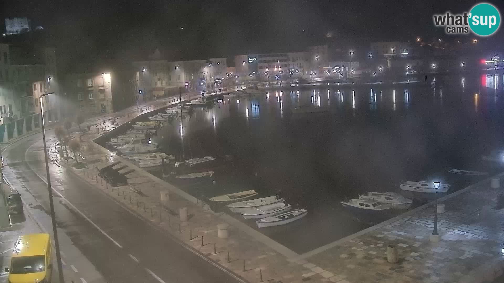 Webcam Senj – Panoramablick auf die Riva Senj