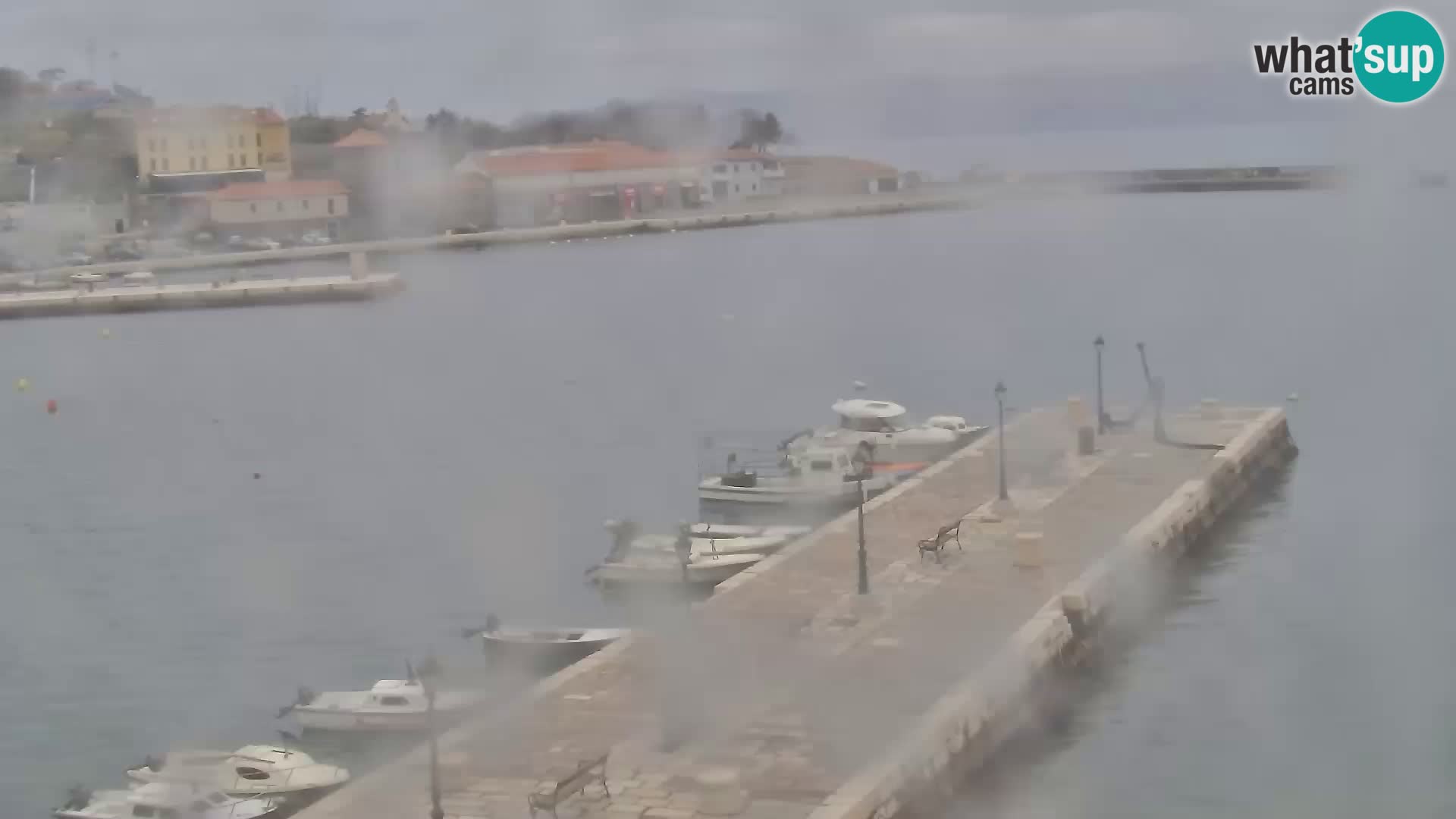 Webcam Senj – Panoramablick auf die Riva Senj