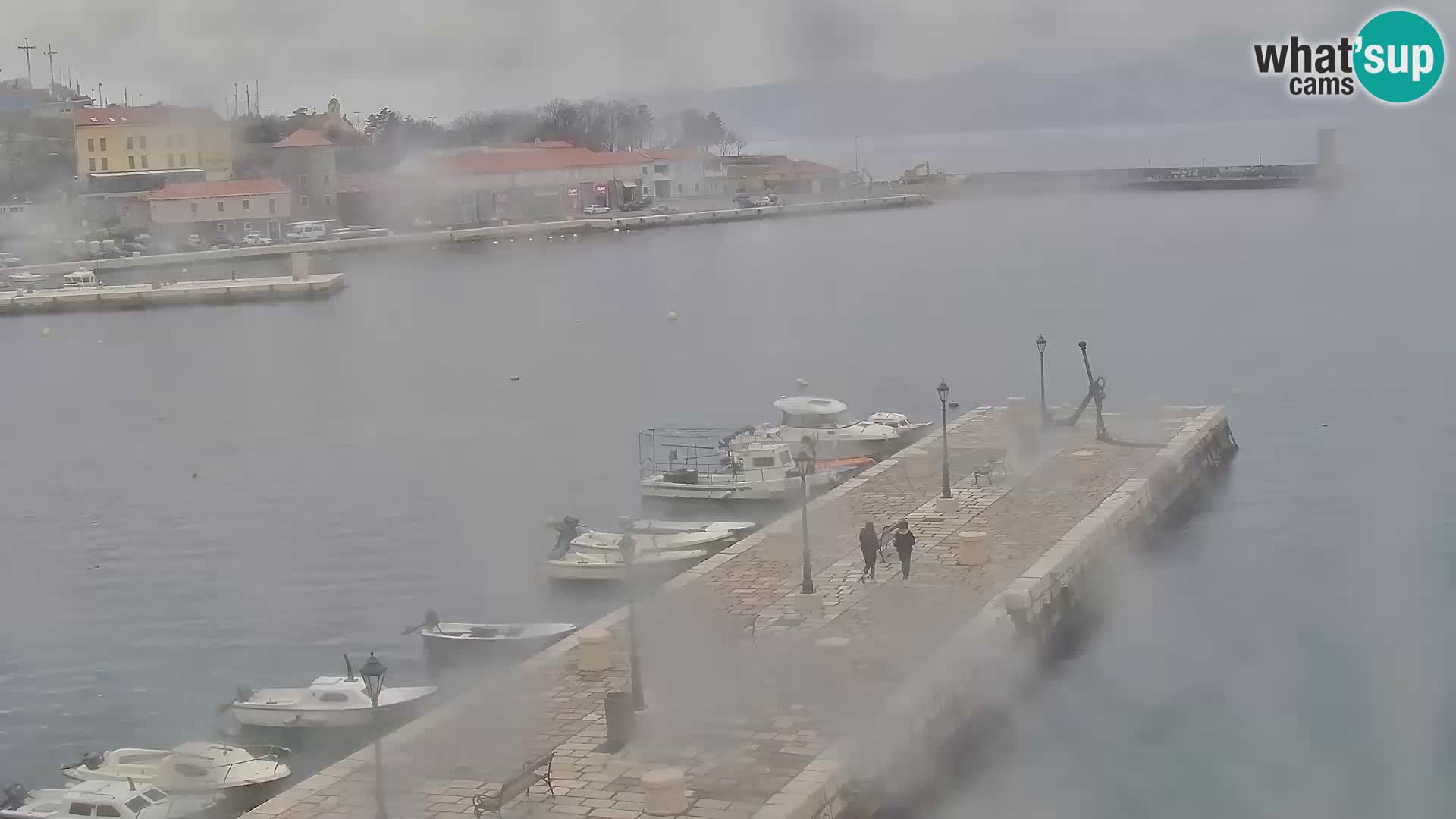 Livecam Senj – Vue panoramique de Senj riva