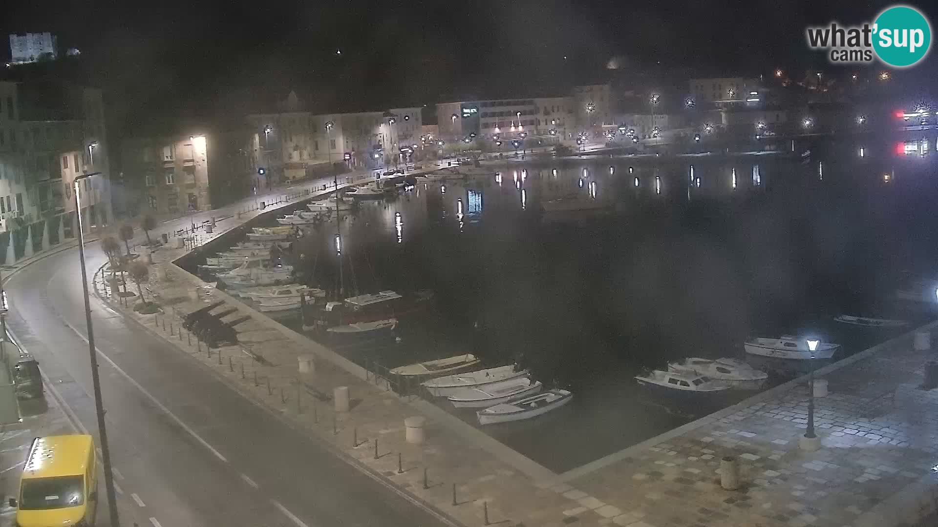 Livecam Senj – Vue panoramique de Senj riva