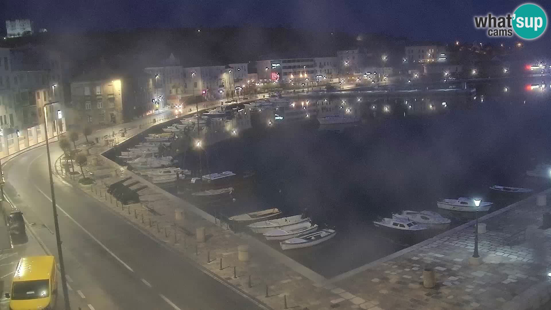 Webcam Senj – Panoramablick auf die Riva Senj