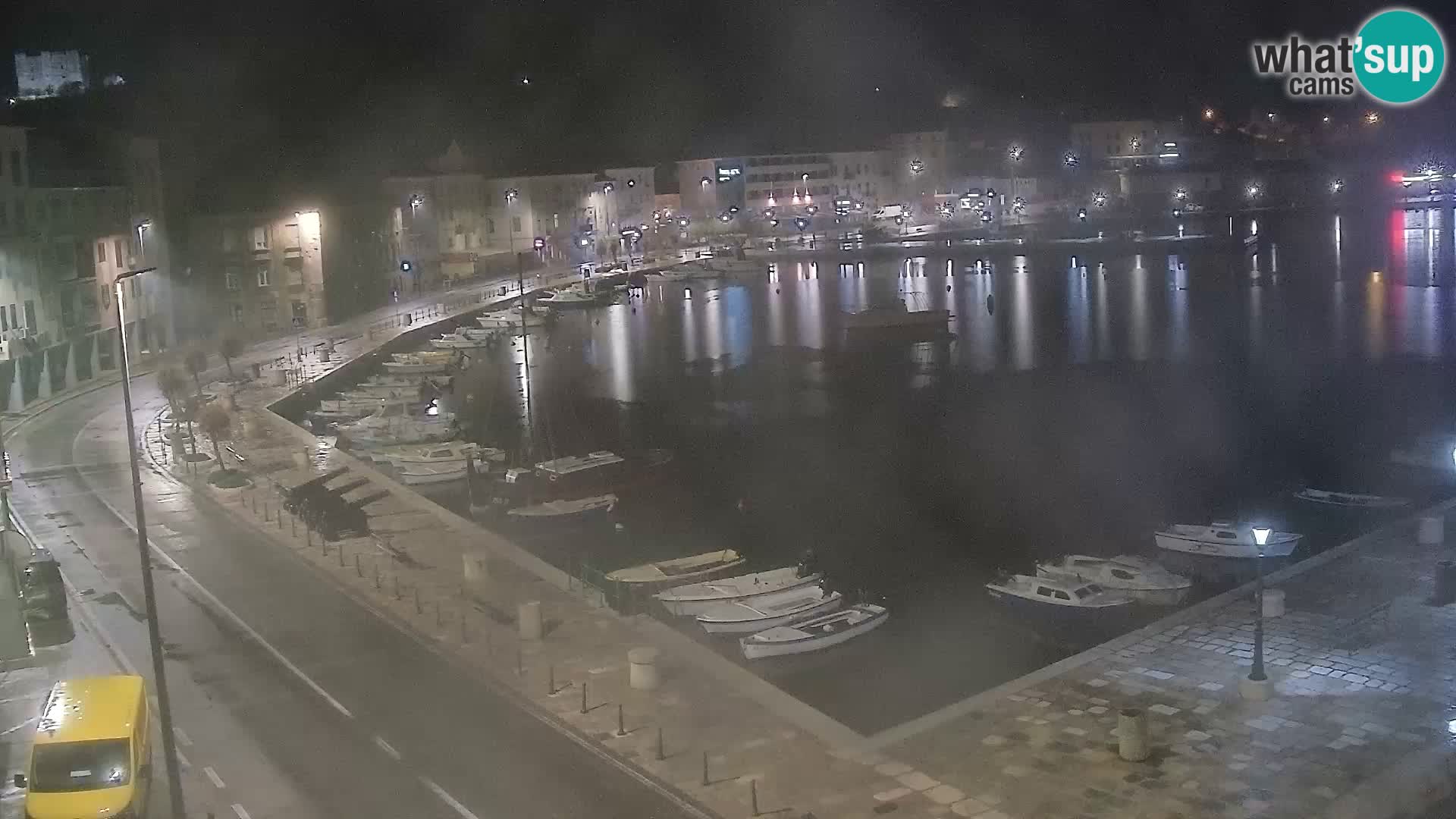 Webcam Senj – Panoramablick auf die Riva Senj