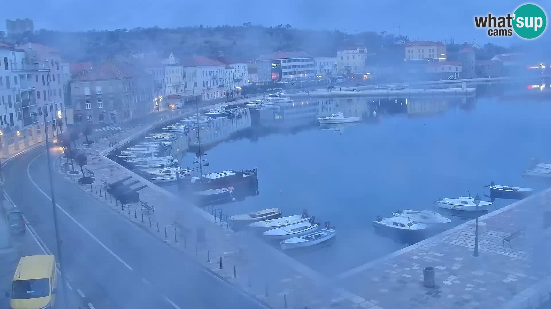 Webcam Senj – Panoramablick auf die Riva Senj