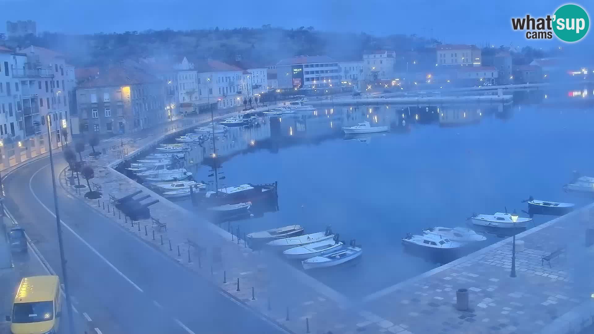 Webcam Senj – Panoramablick auf die Riva Senj