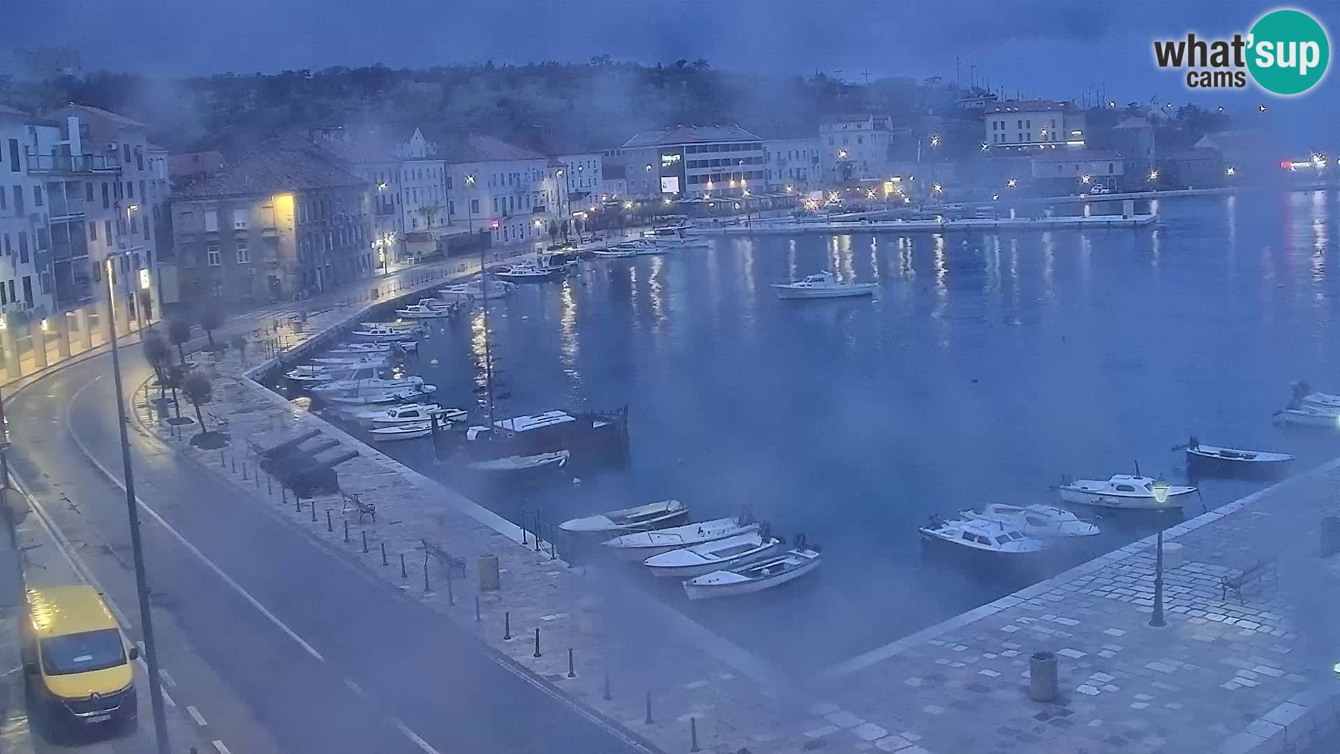 Livecam Senj – Vue panoramique de Senj riva