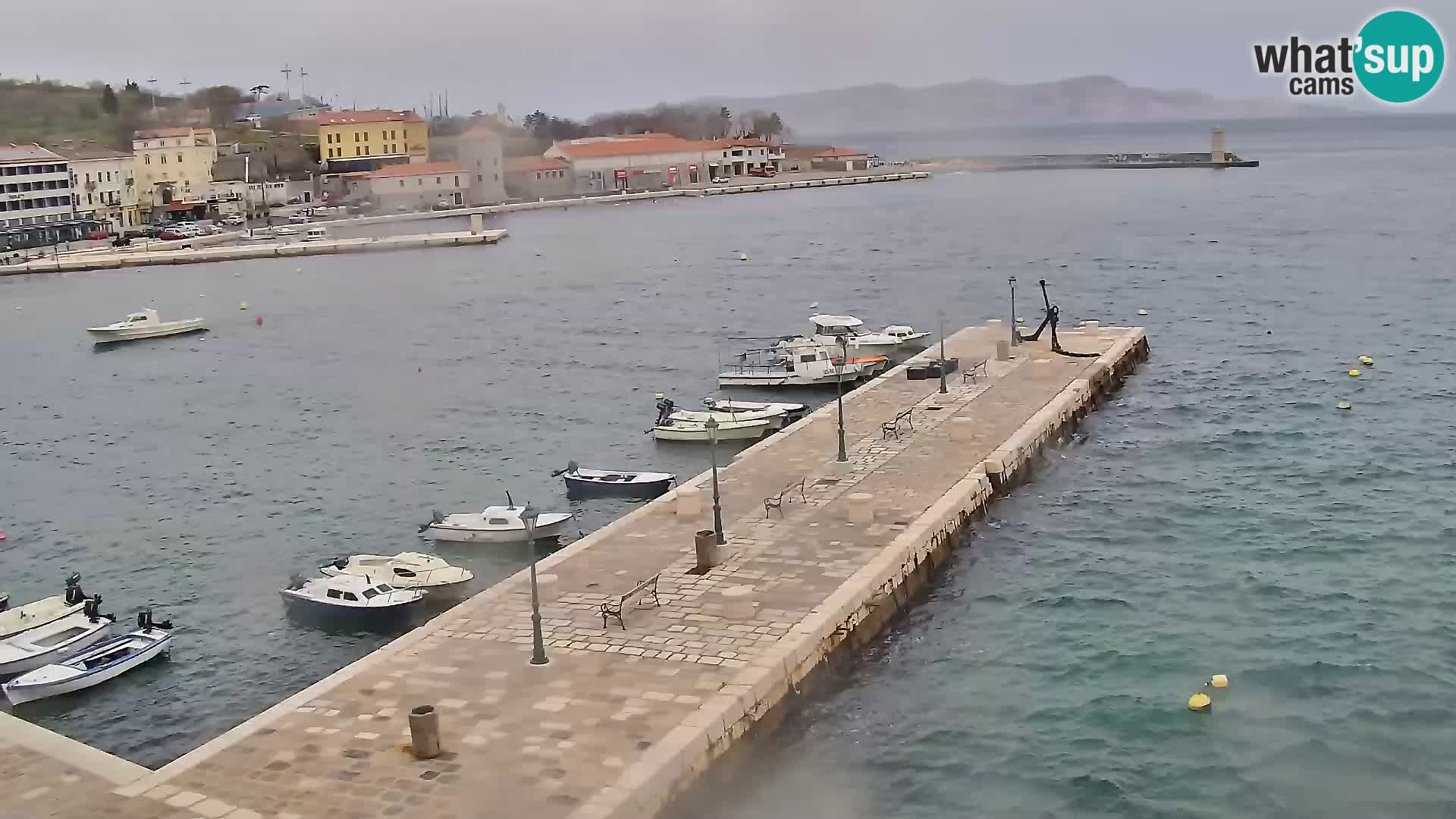 Webcam Senj – Panoramablick auf die Riva Senj