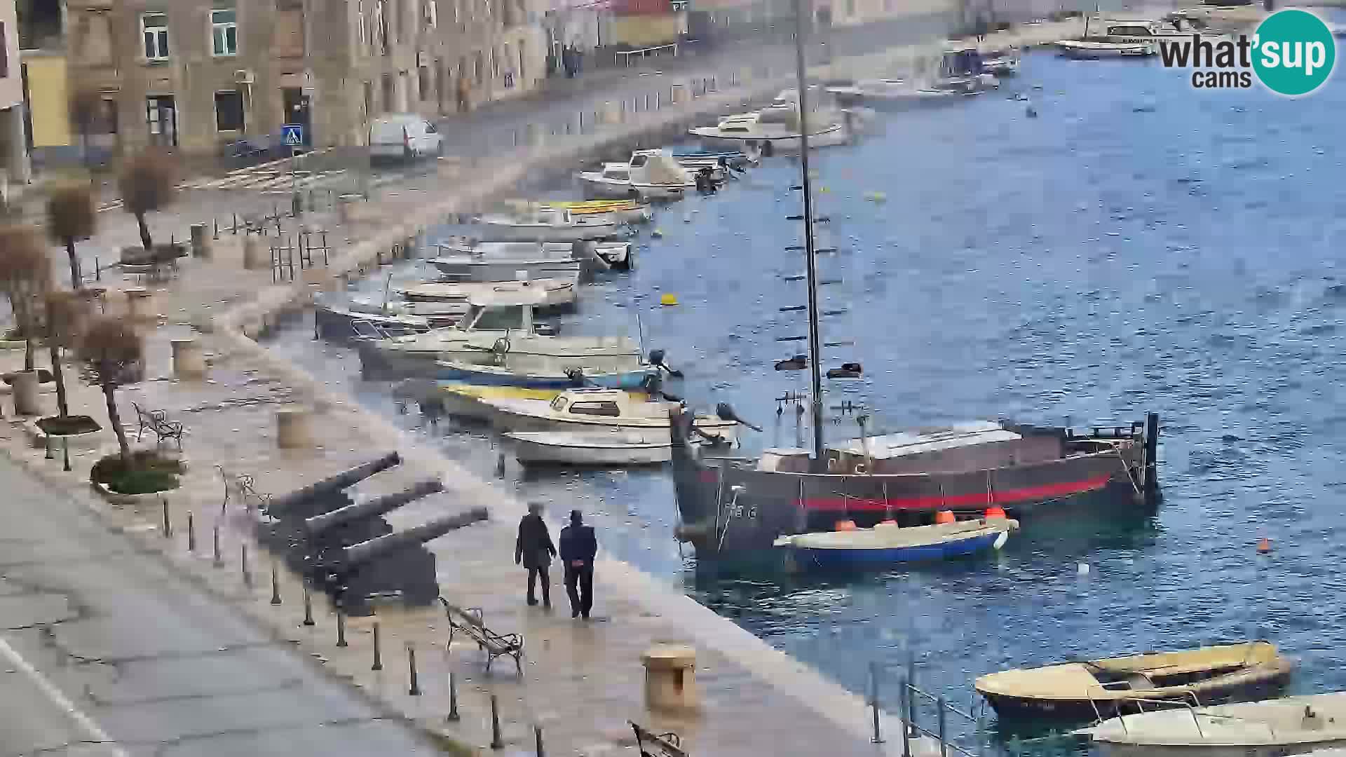 Livecam Senj – Vue panoramique de Senj riva