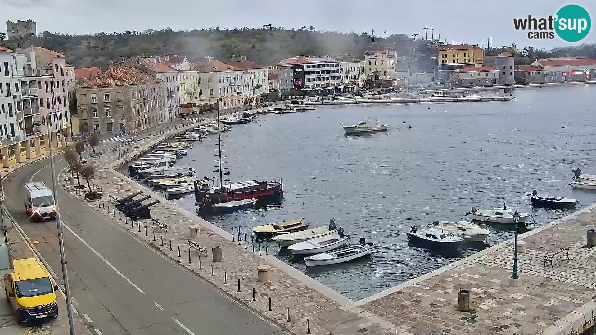 Webcam Senj – Panoramablick auf die Riva Senj