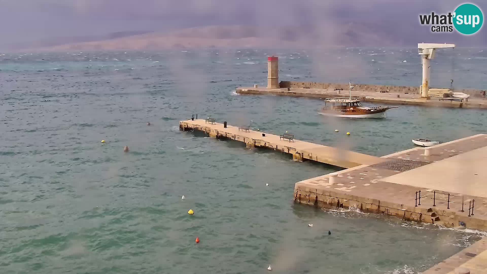 Webcam Senj – Panoramablick auf die Riva Senj