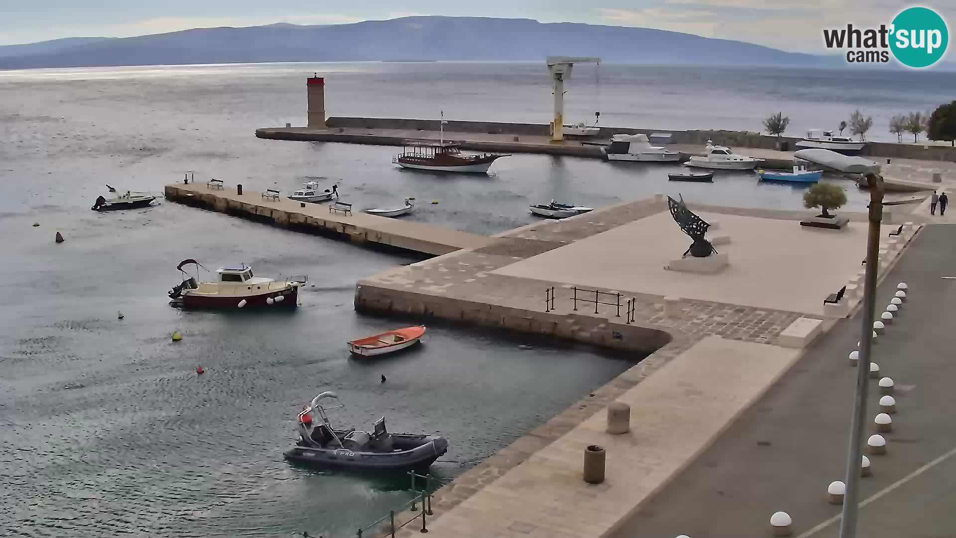 Kamera u živo Senj – Panoramski pogled na senjsku rivu