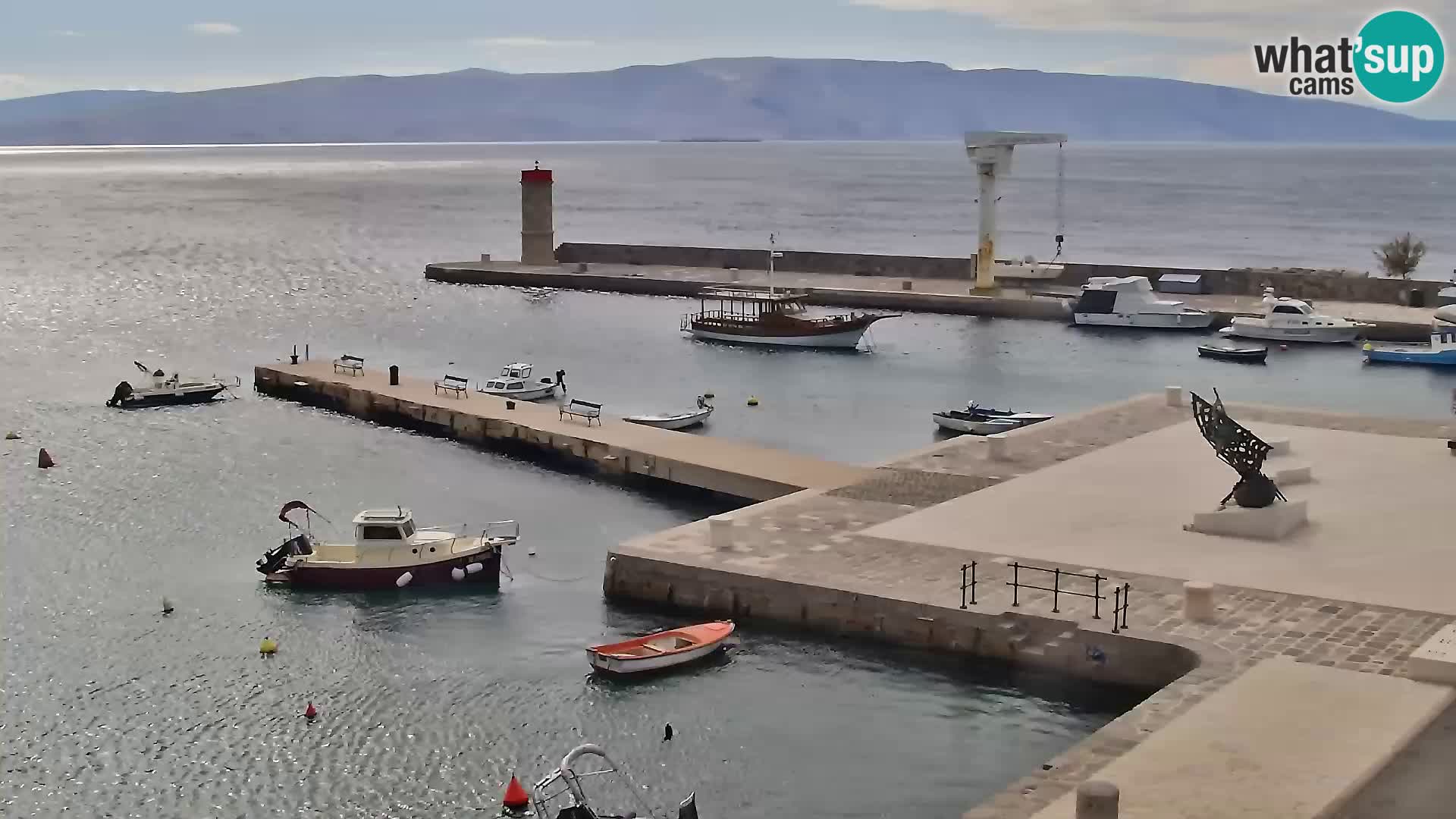 Webcam Senj – Panoramablick auf die Riva Senj