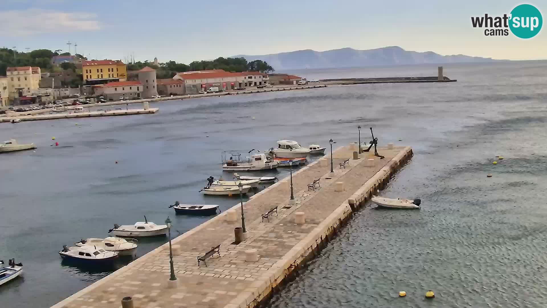 Kamera u živo Senj – Panoramski pogled na senjsku rivu