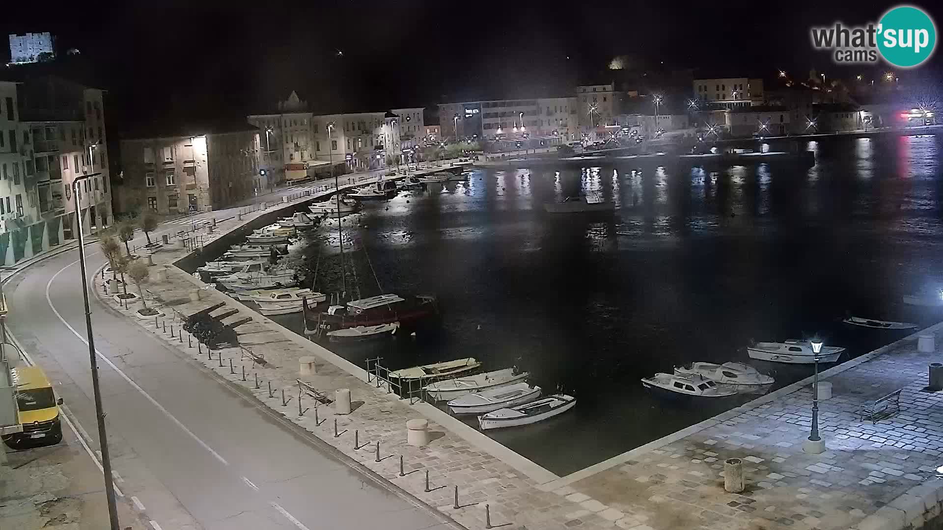 Webcam Senj – Panoramablick auf die Riva Senj