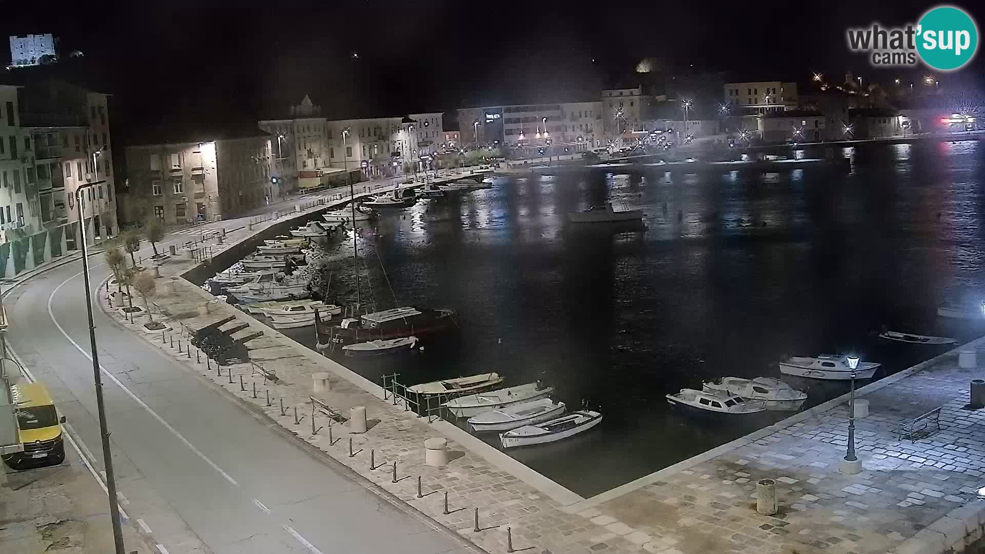 Livecam Senj – Vue panoramique de Senj riva