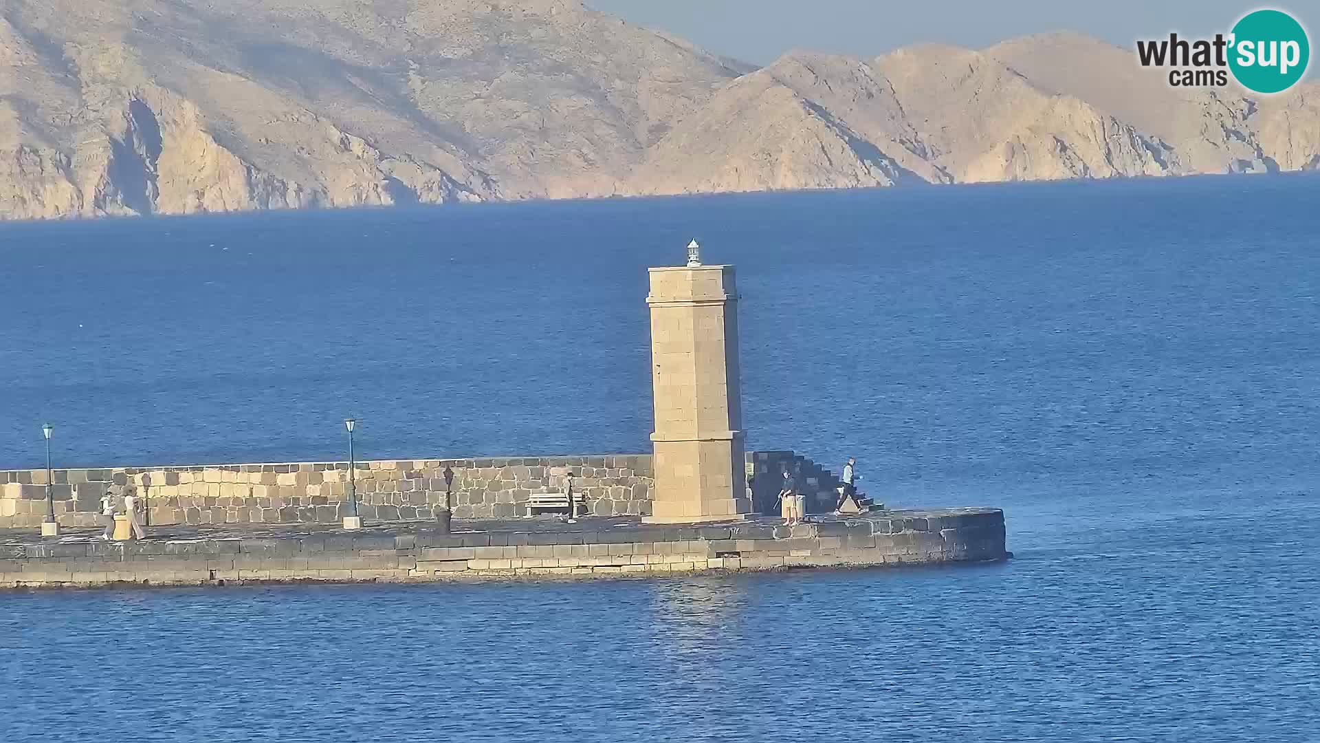 Webcam Senj – Panoramablick auf die Riva Senj