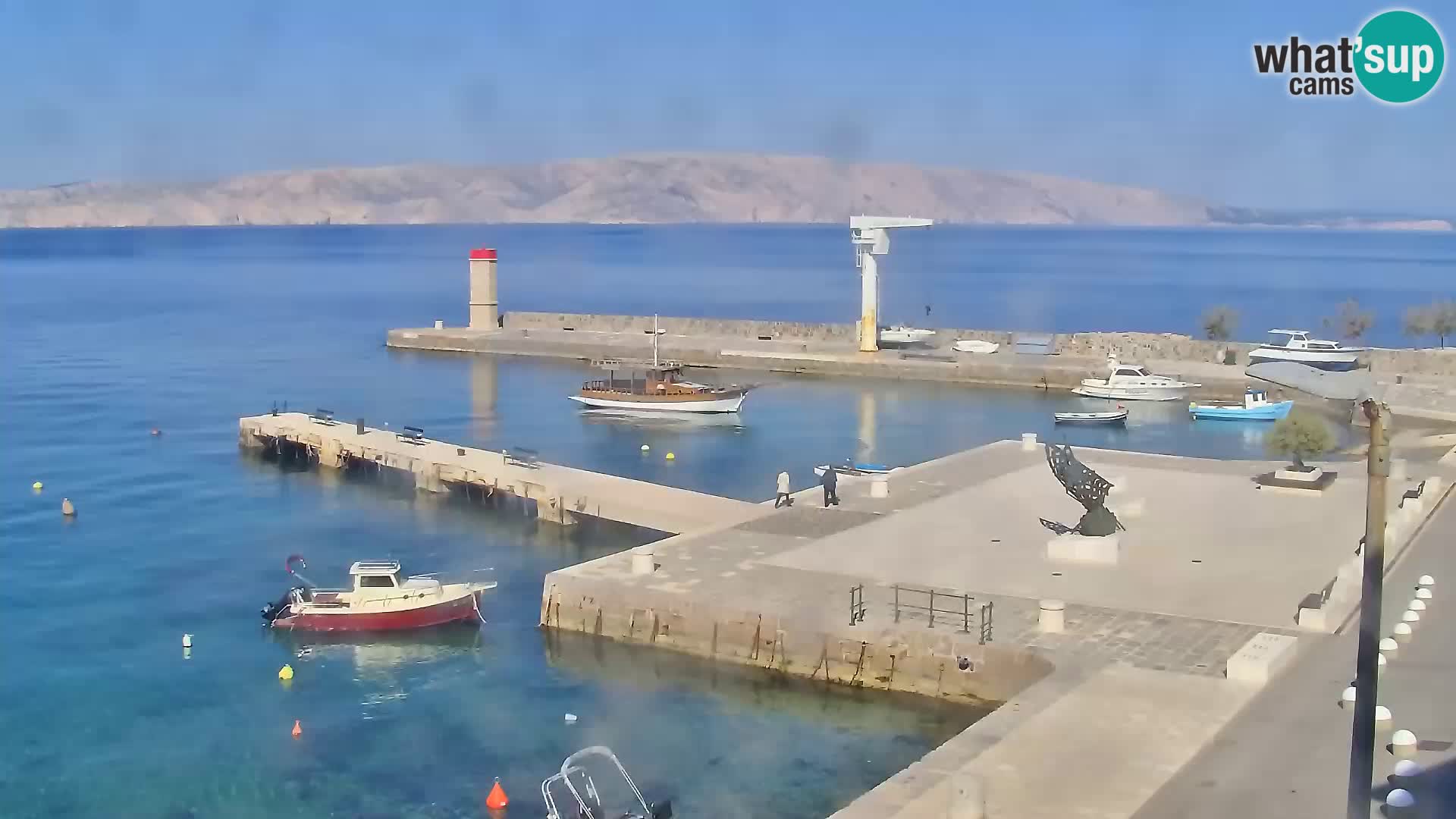 Livecam Senj – Vue panoramique de Senj riva