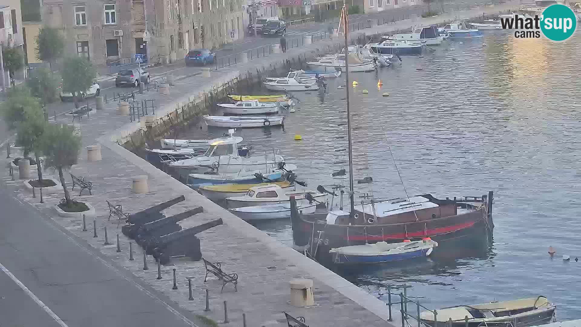 Livecam Senj – Vue panoramique de Senj riva