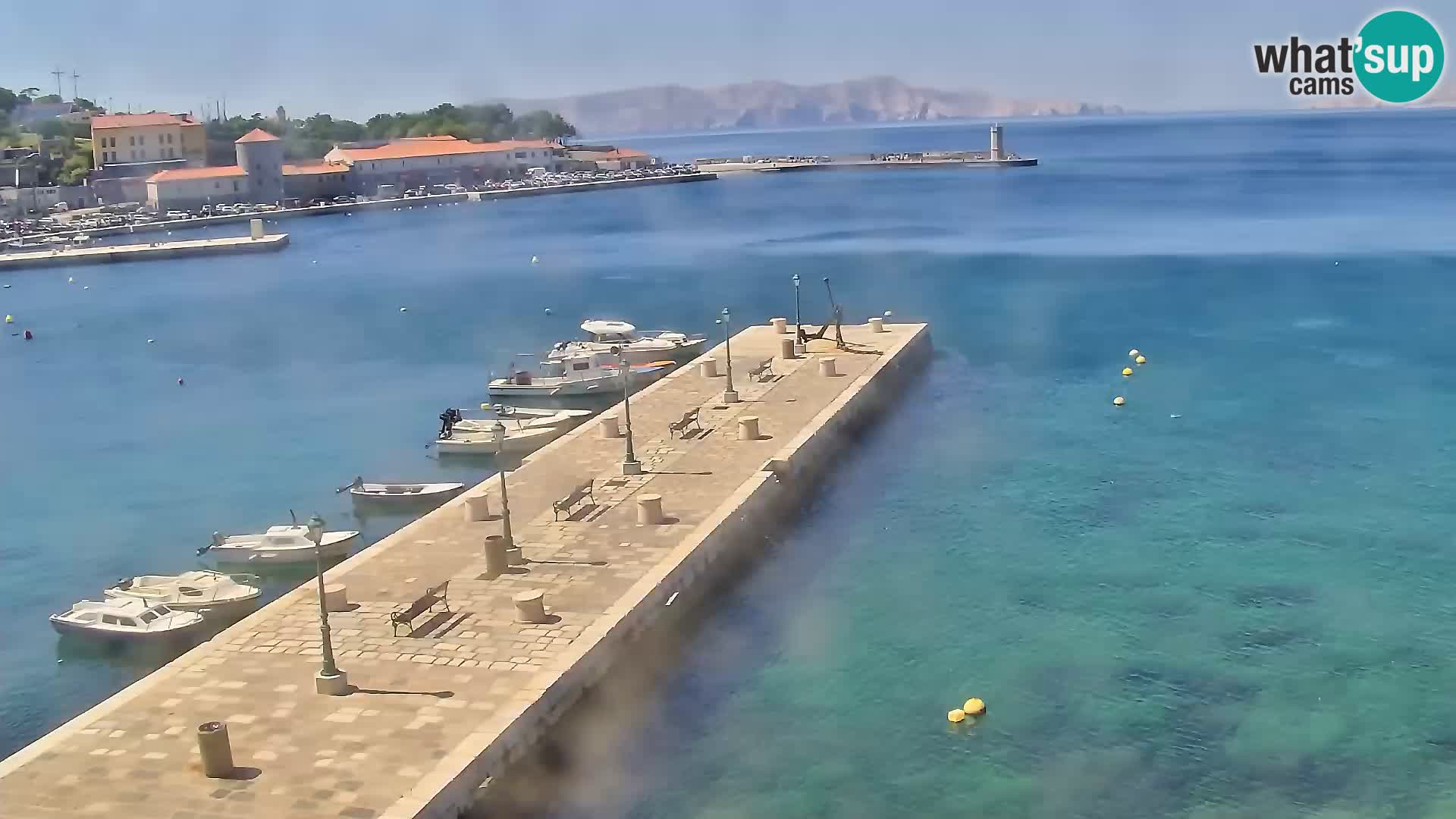 Livecam Senj – Vue panoramique de Senj riva