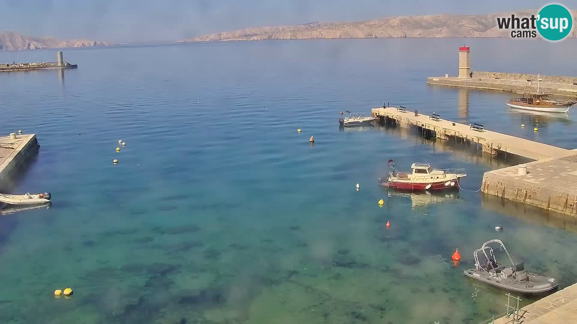 Livecam Senj – Vue panoramique de Senj riva