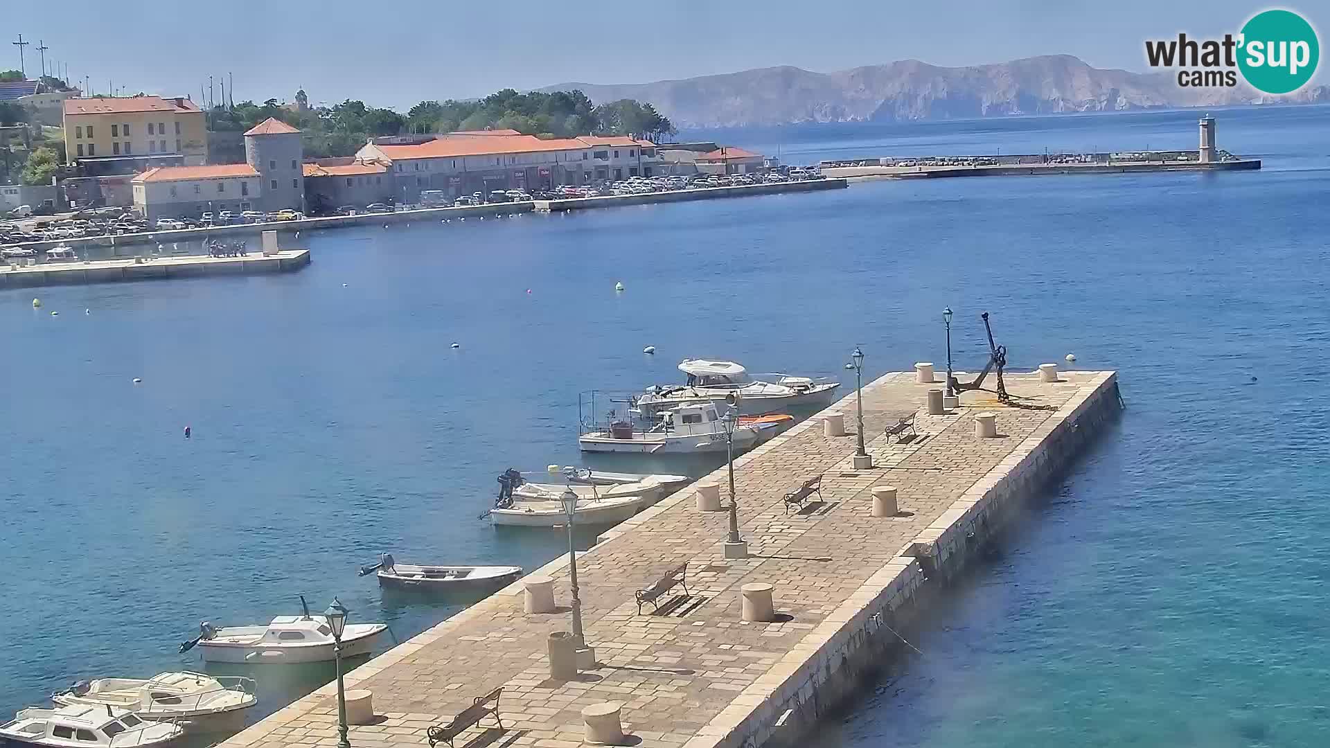 Webcam Senj – Panoramablick auf die Riva Senj
