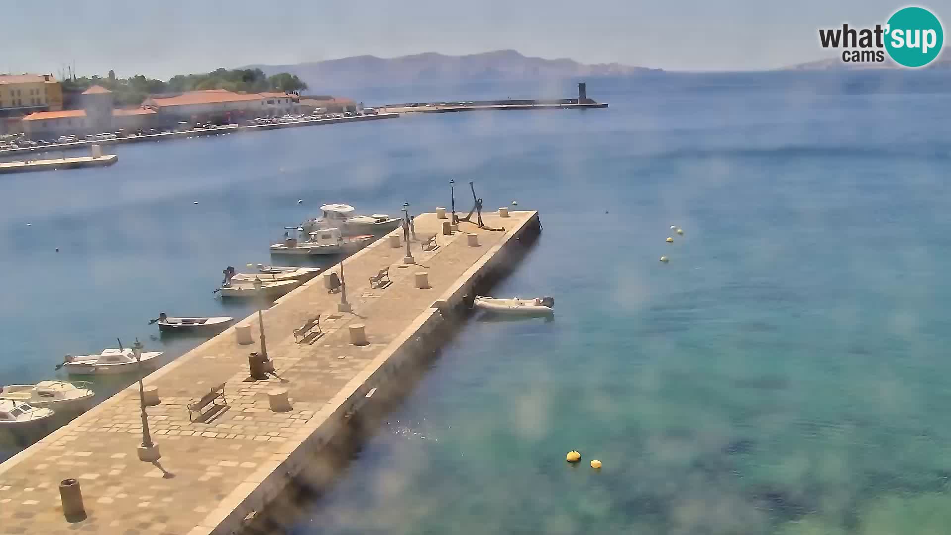Livecam Senj – Vue panoramique de Senj riva