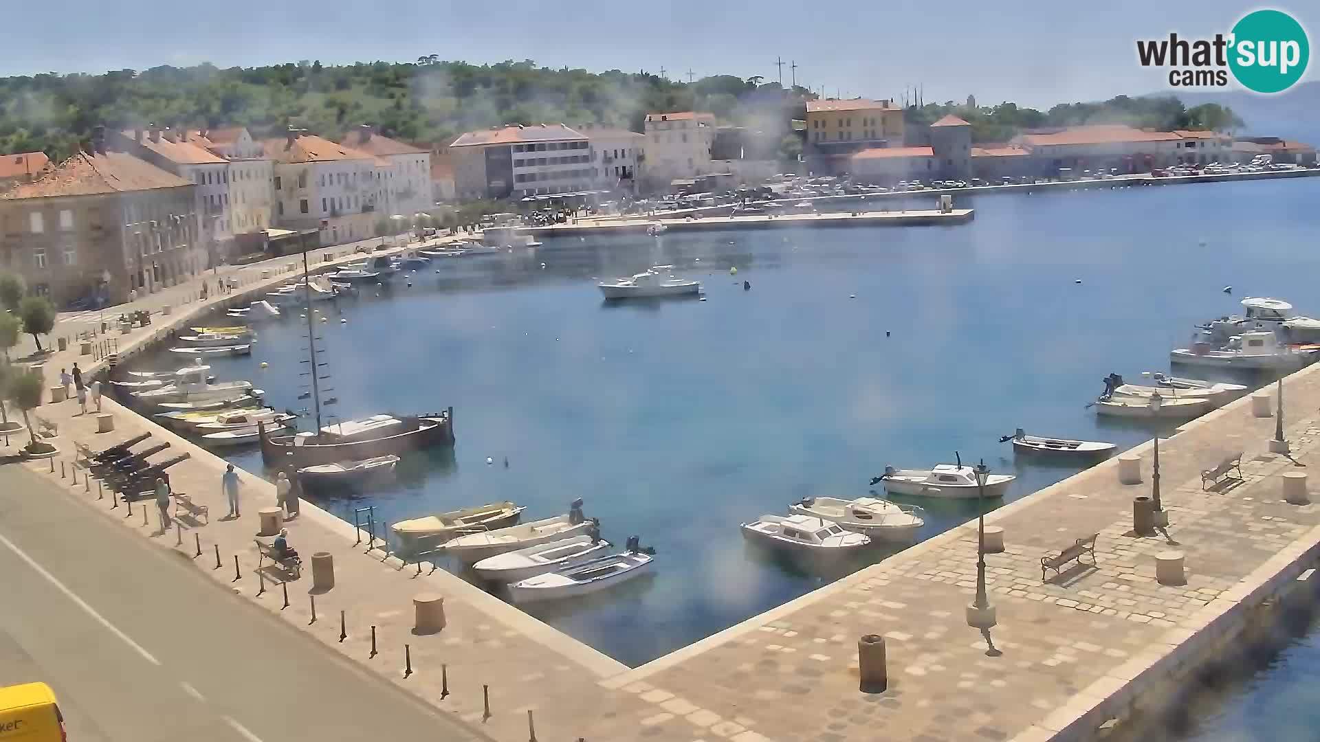 Livecam Senj – Vue panoramique de Senj riva