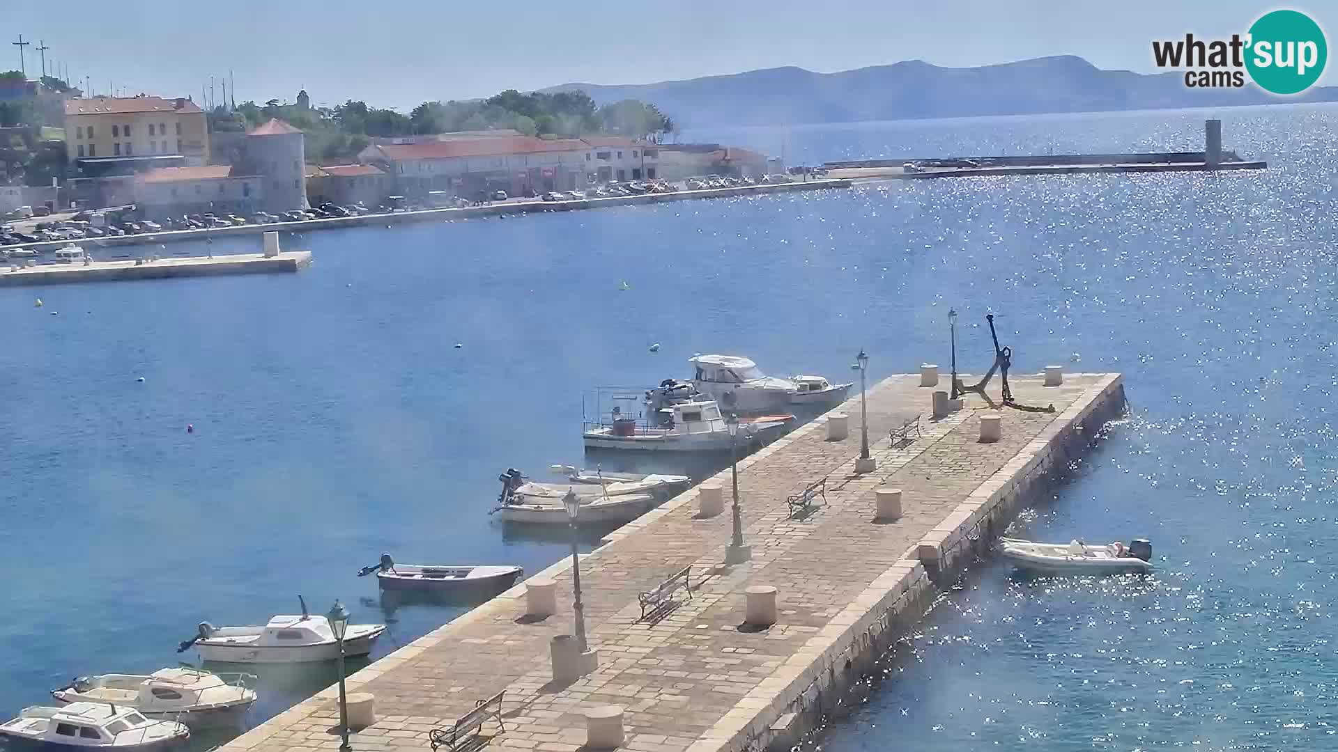 Livecam Senj – Vue panoramique de Senj riva