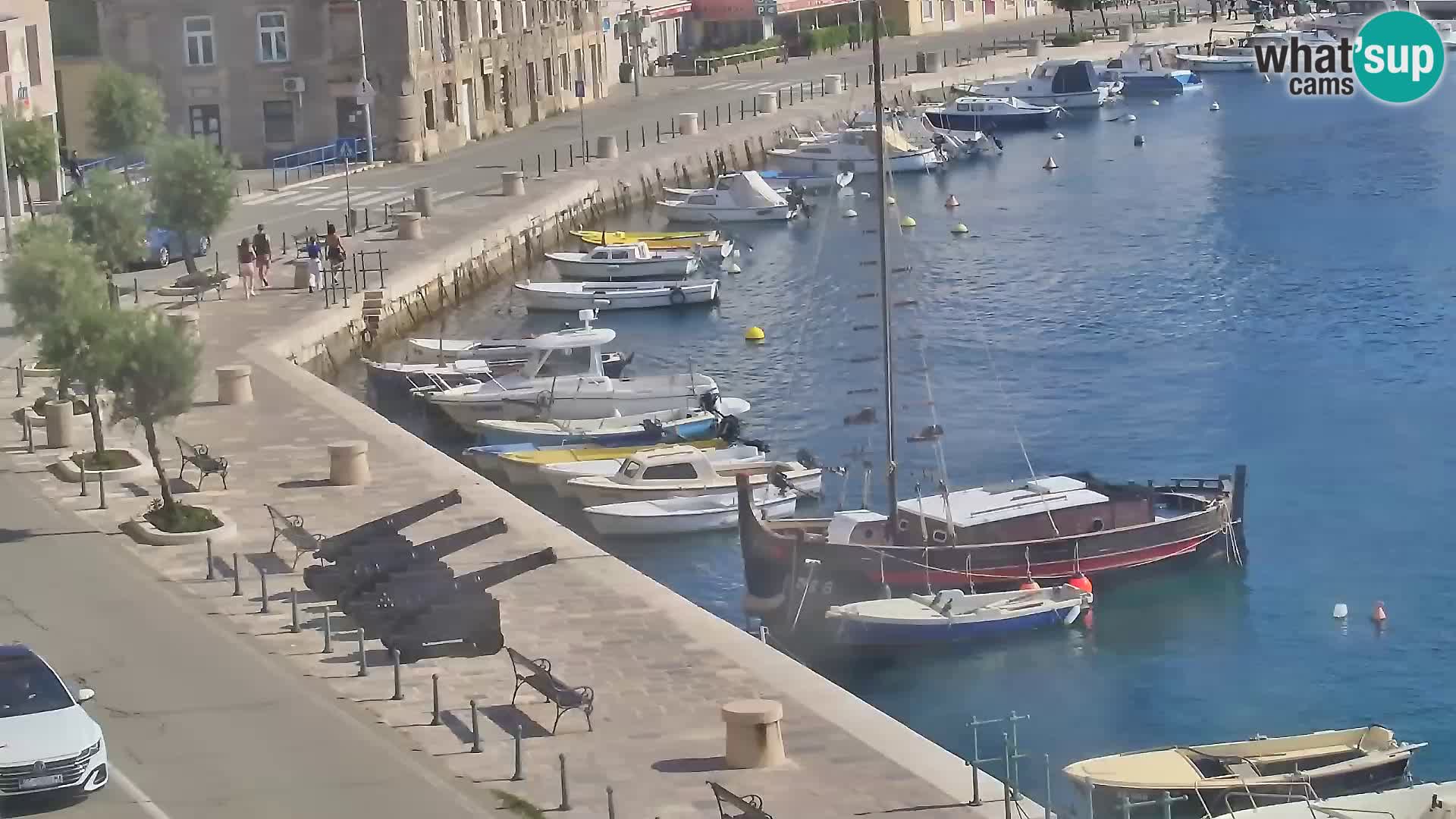Livecam Senj – Vue panoramique de Senj riva