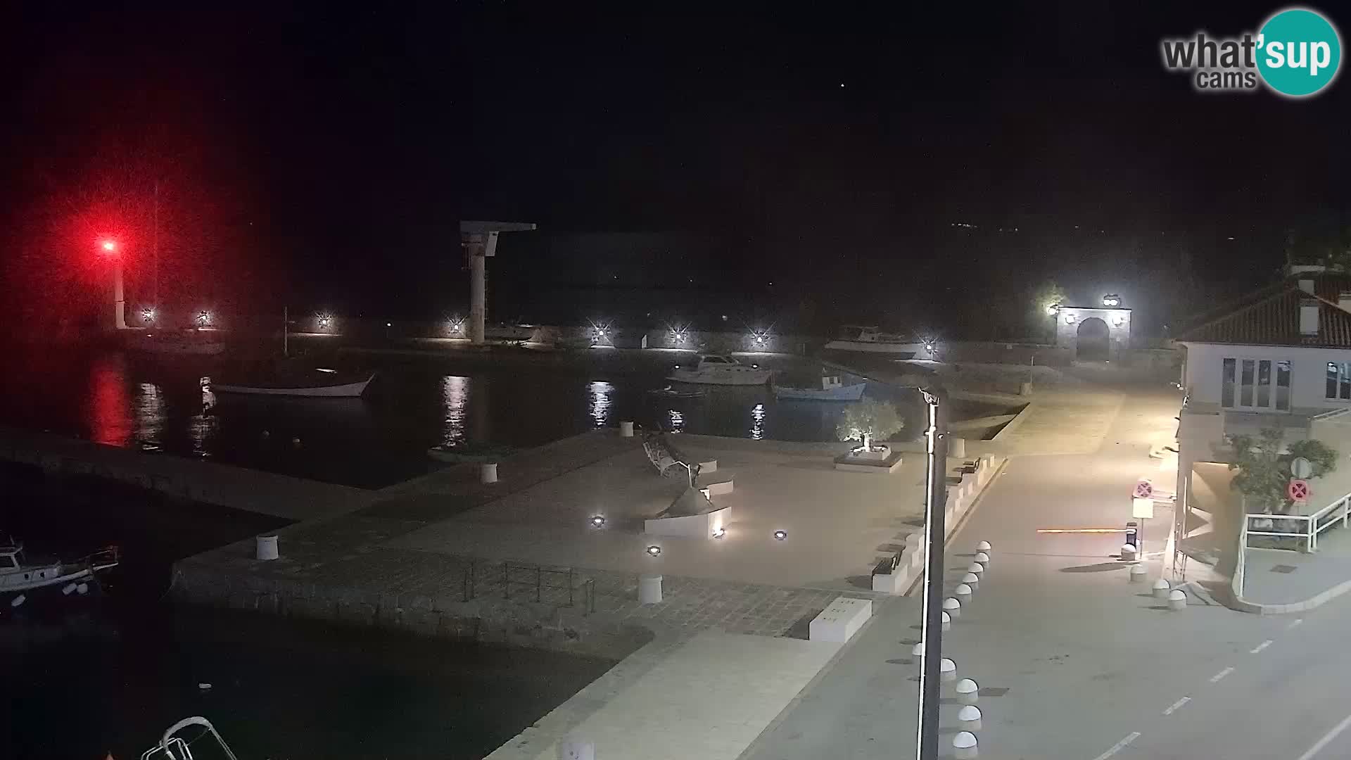 Webcam Senj – Panoramablick auf die Riva Senj