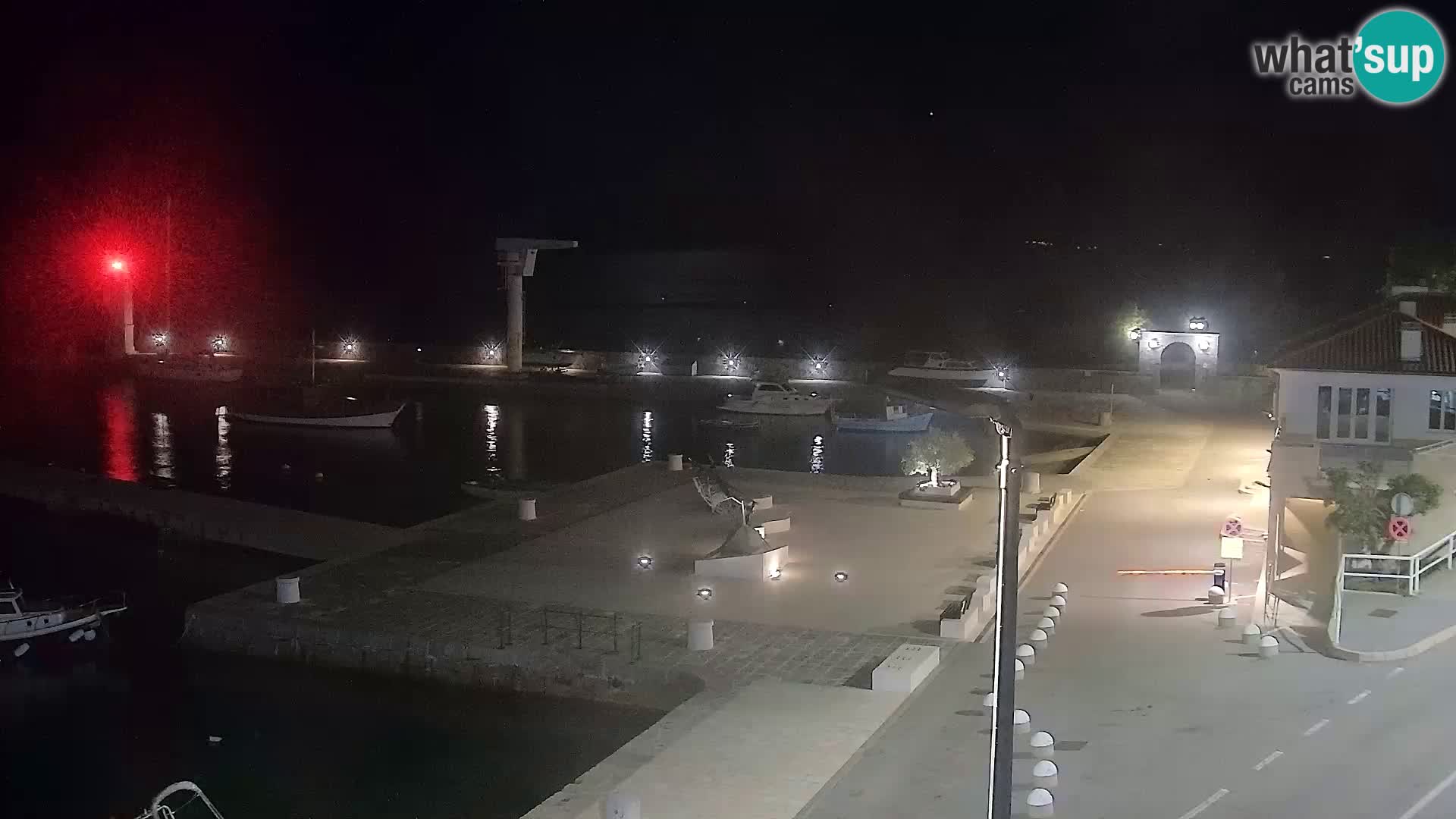 Livecam Senj – Vue panoramique de Senj riva