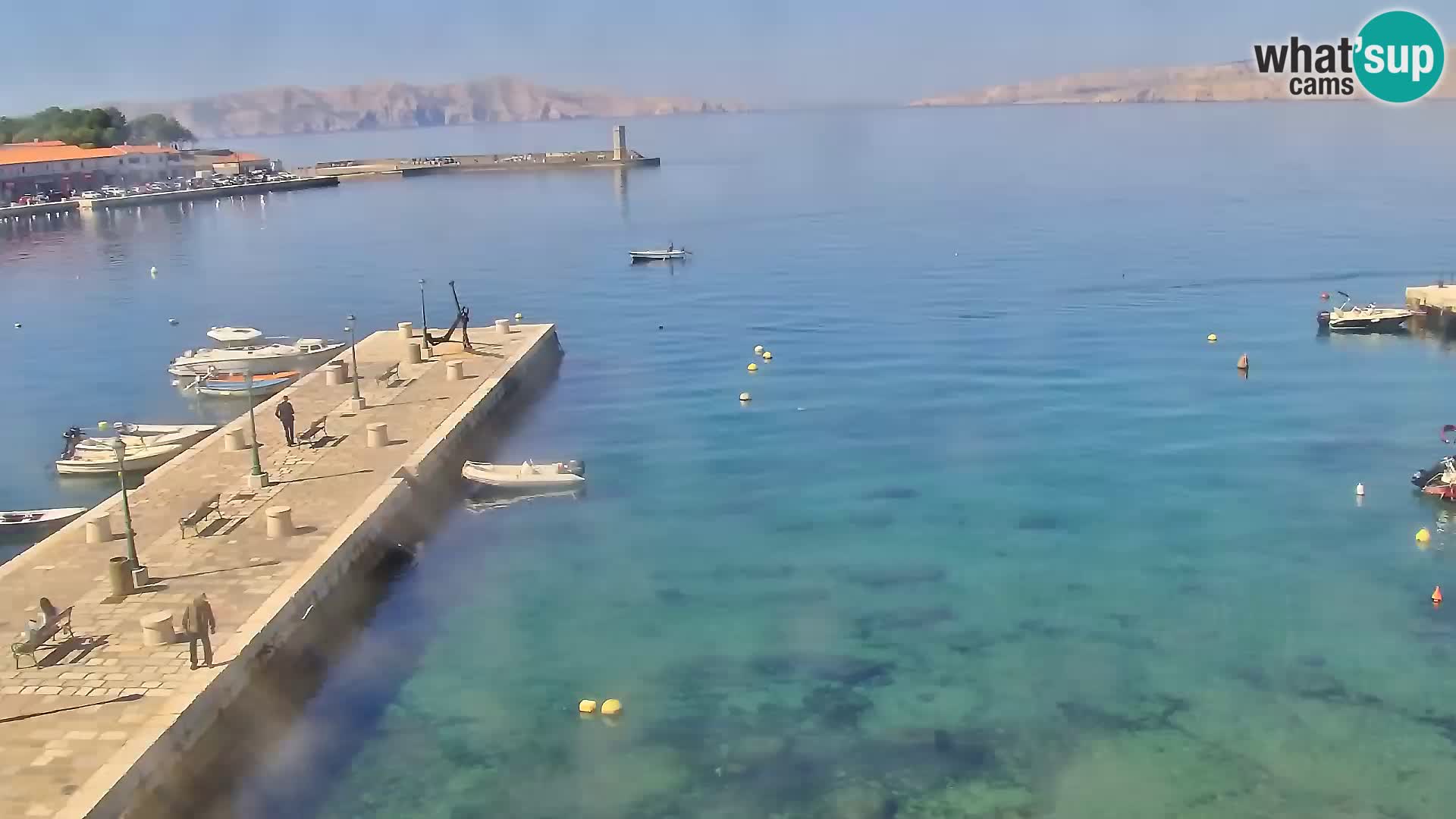 Livecam Senj – Vue panoramique de Senj riva