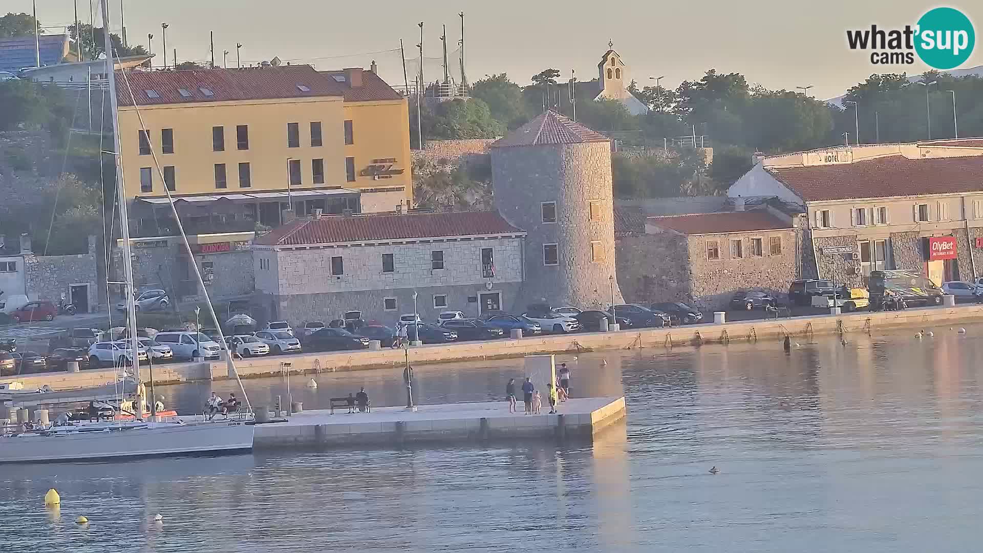 Webcam Senj – Panoramablick auf die Riva Senj