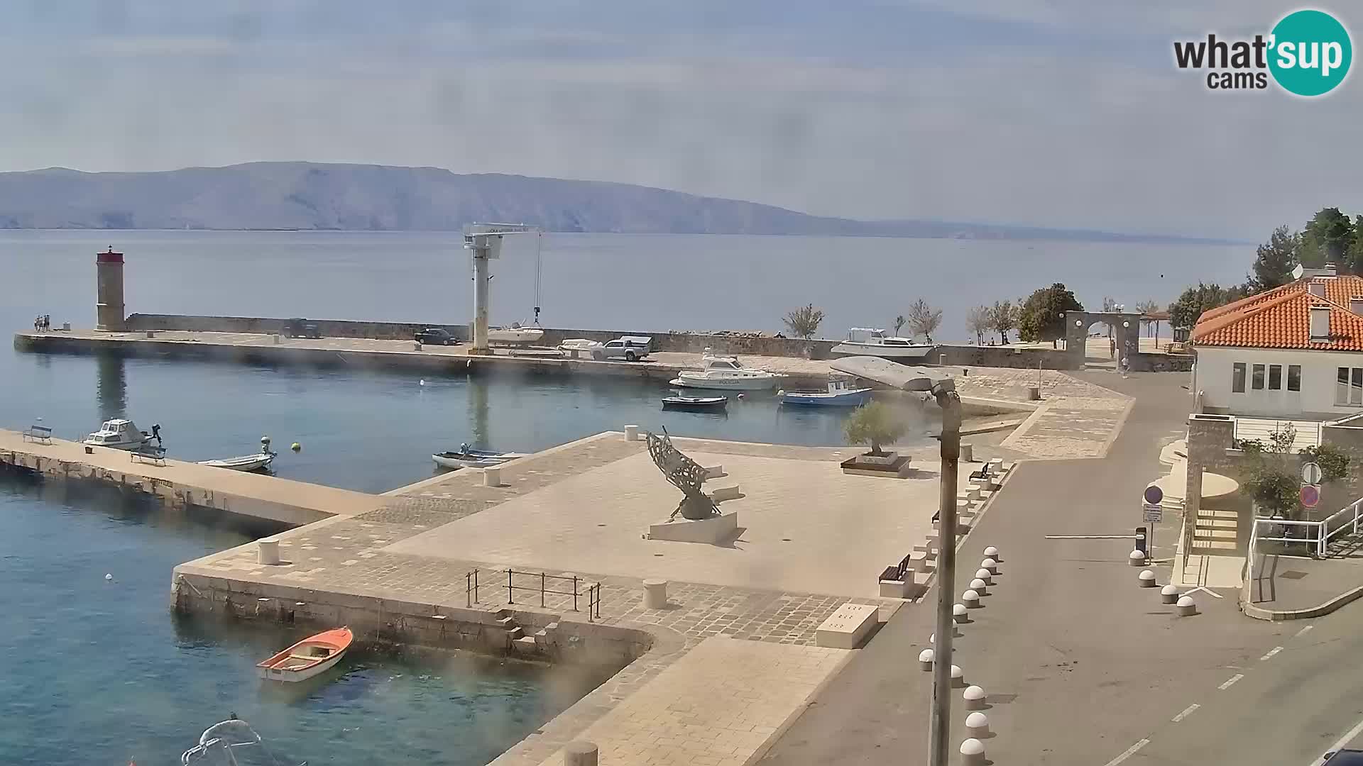 Livecam Senj – Vue panoramique de Senj riva