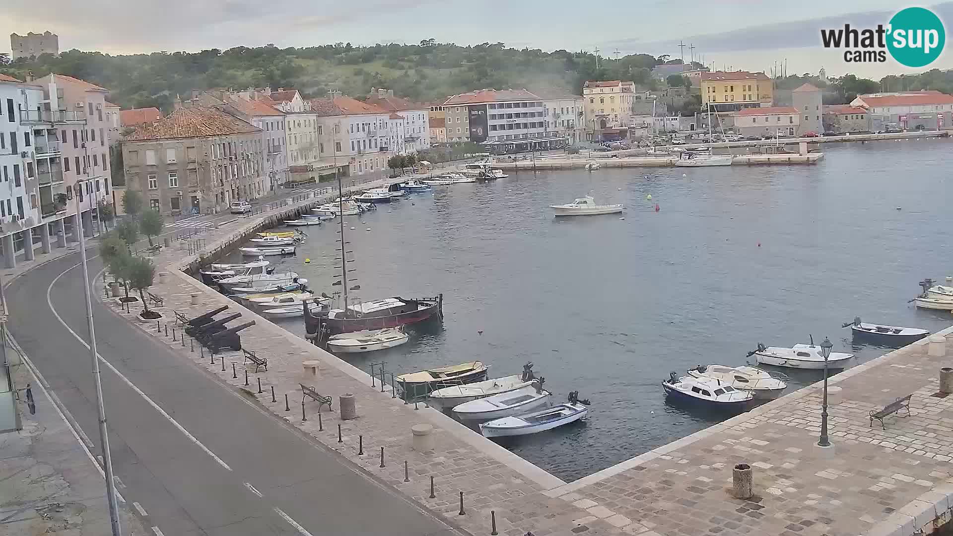 Livecam Senj – Vue panoramique de Senj riva