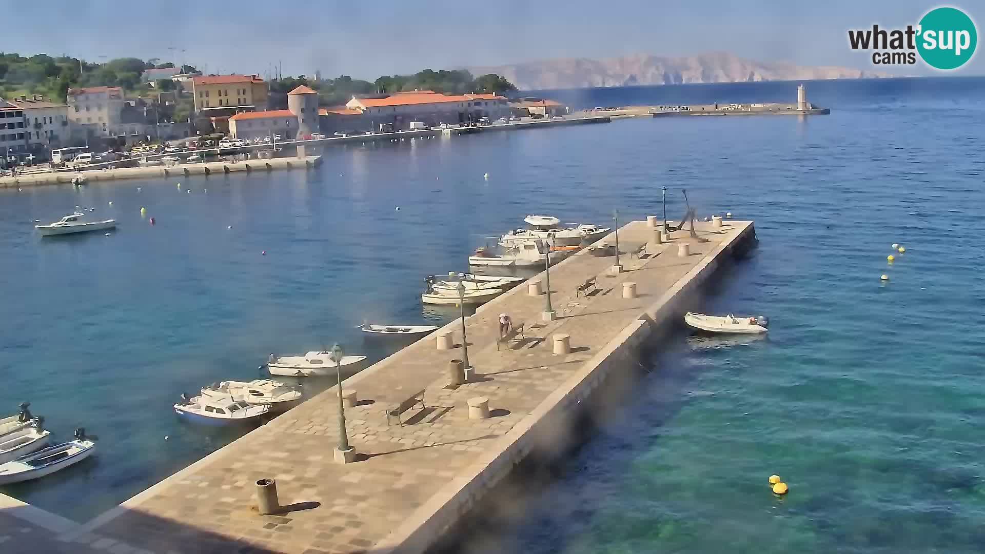 Webcam Senj – Panoramablick auf die Riva Senj