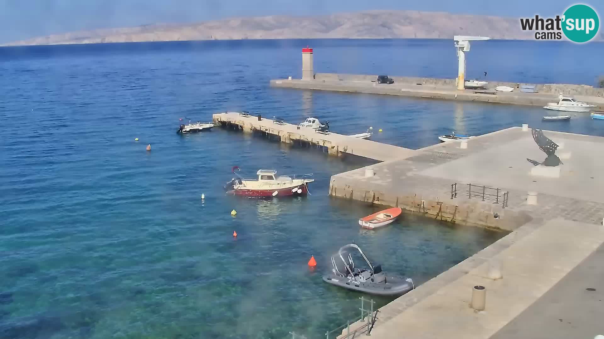 Livecam Senj – Vue panoramique de Senj riva