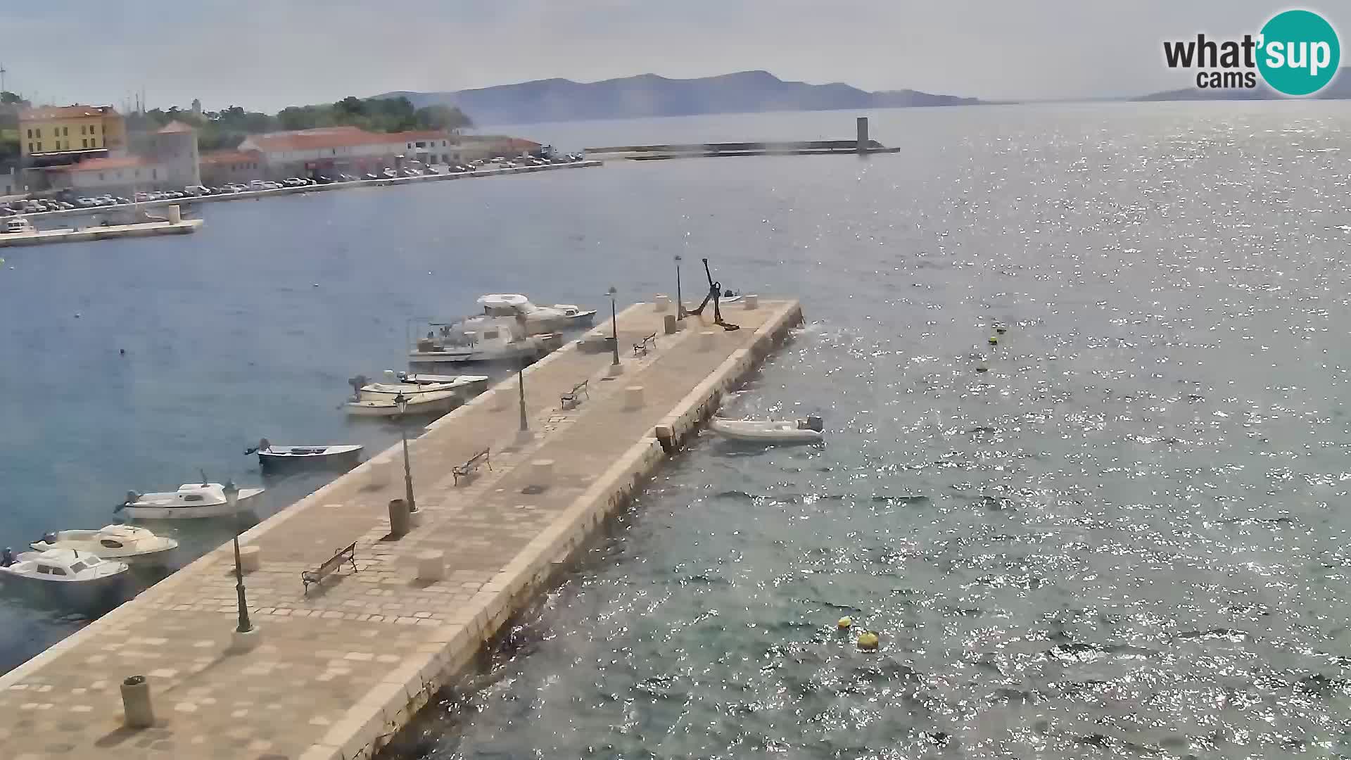 Webcam Senj – Panoramablick auf die Riva Senj