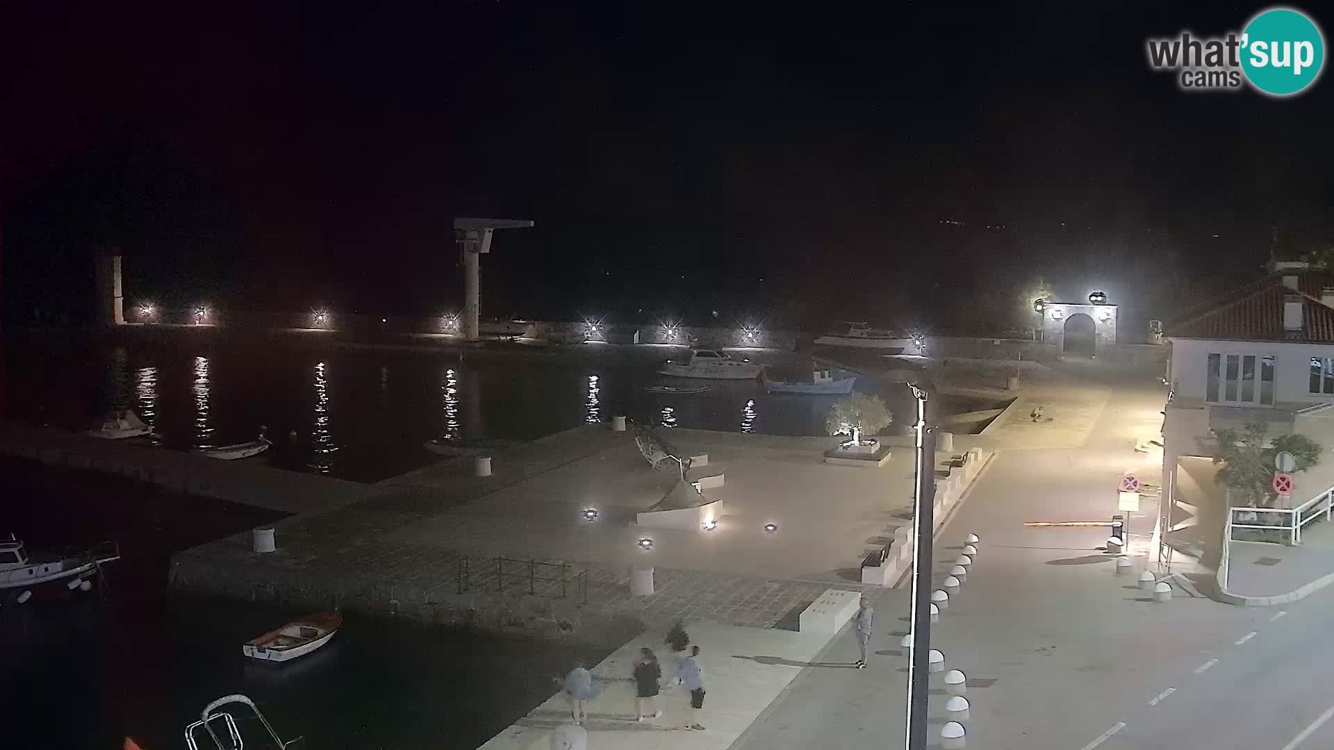 Webcam Senj – Panoramablick auf die Riva Senj