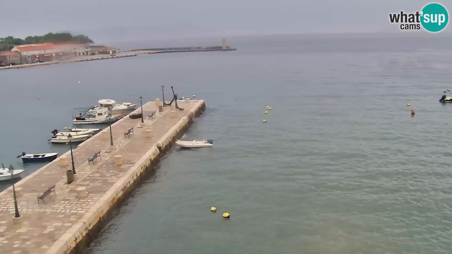 Livecam Senj – Vue panoramique de Senj riva