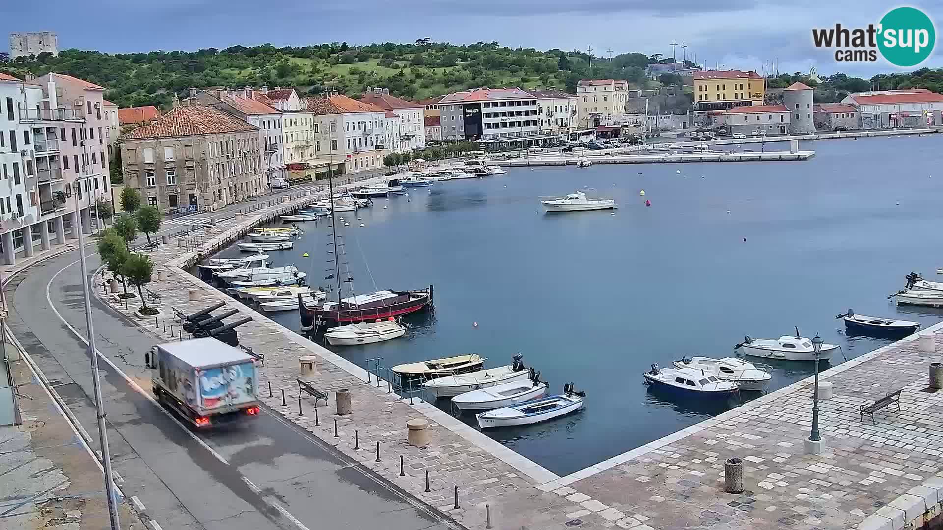 Webcam Senj – Panoramablick auf die Riva Senj
