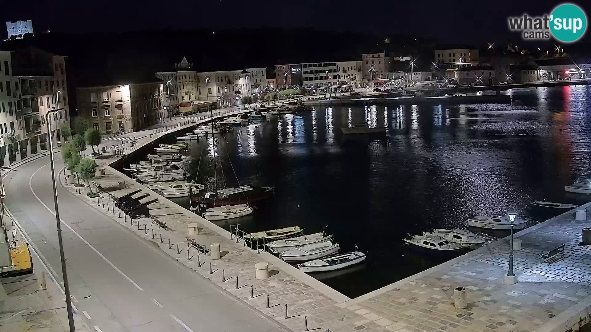 Webcam Senj – Panoramablick auf die Riva Senj