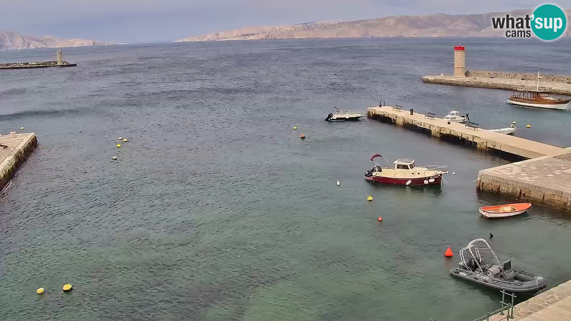 Webcam Senj – Panoramablick auf die Riva Senj
