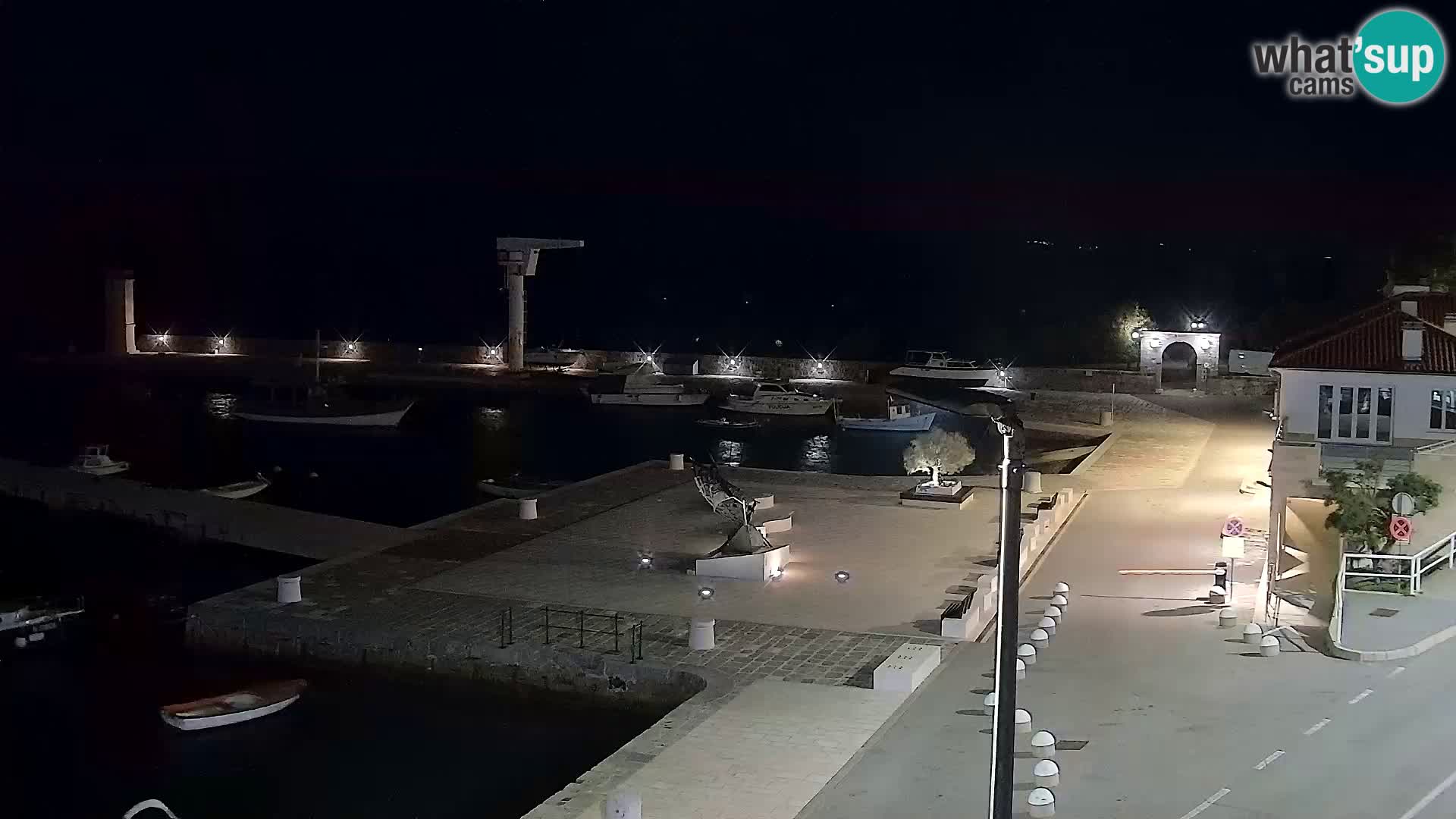 Livecam Senj – Vue panoramique de Senj riva