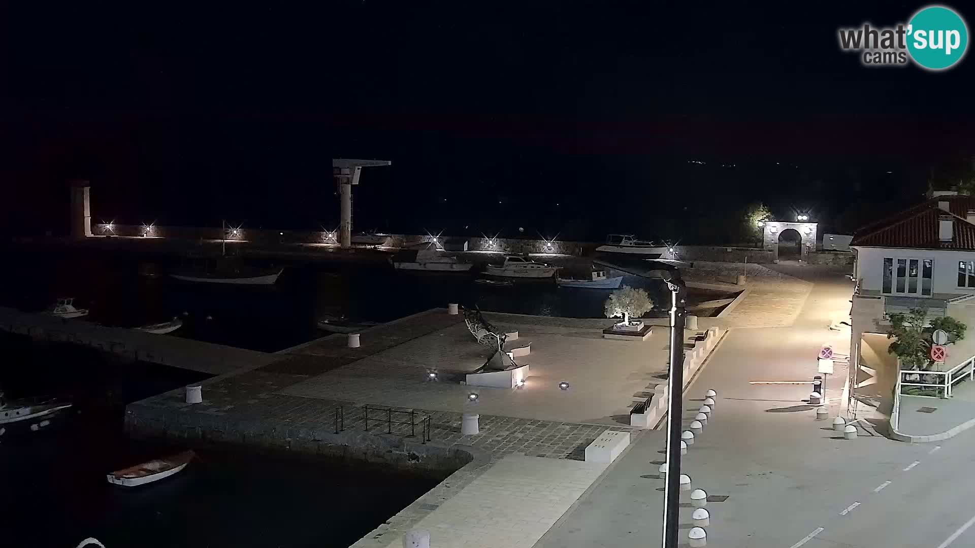 Webcam Senj – Panoramablick auf die Riva Senj